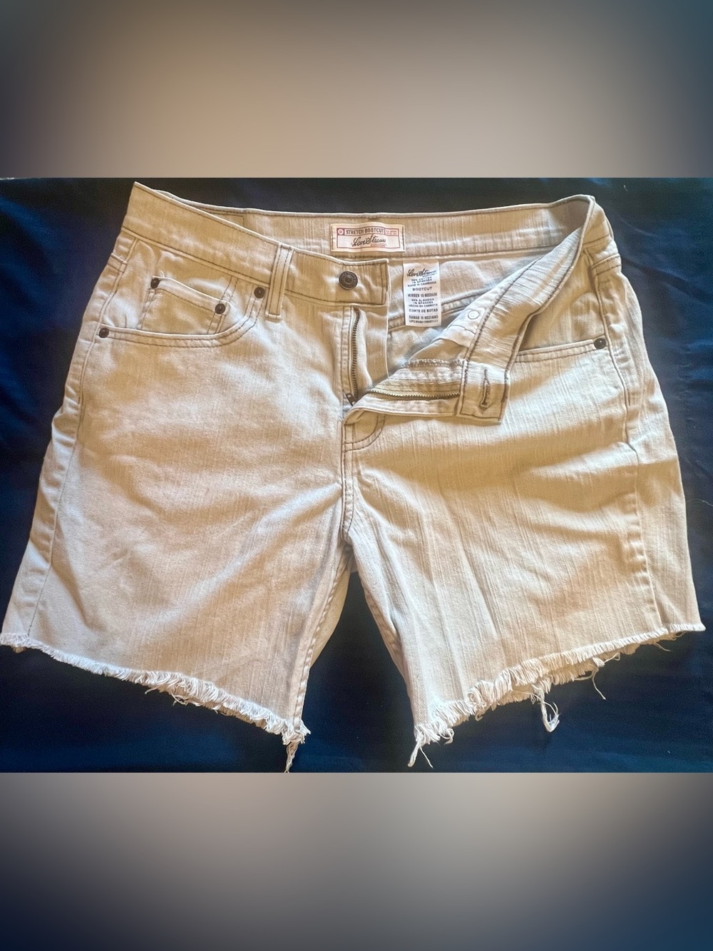 Levi's Women's Cream-Tone Cutoff Denim Shorts